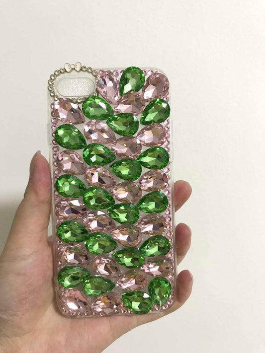 Pink & Green Bling Cell Phone Case